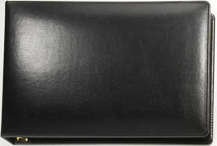 Black Binder 7 Ring bonded leather