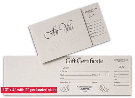 Gift Certificate & Env  Grey