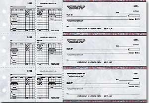 Executive Gray Payroll Salaried/Hourly Checks 3 on a page