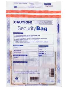 Click on Single Pocket Clear Security Bag image to see enlarged version
