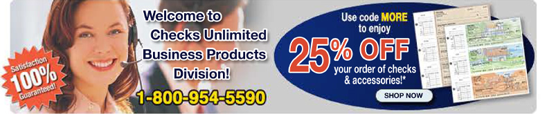 Welcome to Checks Unlimited Business Products Division