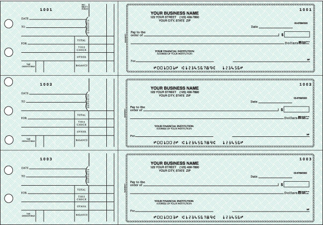 Buy Blue Safety General Purpose 3-on-a-Page Checks - Singles