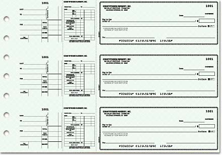 Blue Safety Payroll General Purpose 3 on a Page Checks Singles