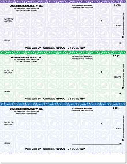 Celtic Laser Checks Check No Voucher w/o Lines Singles