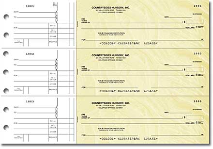 Buy Goldenrod General Purpose 3-on-a-Page Checks - Singles