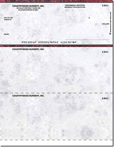 Executive Gray Laser Checks Check on Top Singles