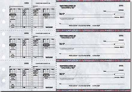 Executive Gray Payroll Salaried/Hourly Checks 3-on-a-Page Singles