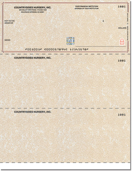 Securiguard Premium Parchment Laser Checks Check on Top Singles