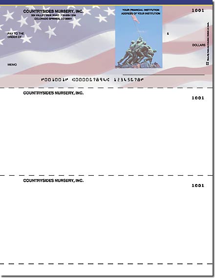 Buy Stars & Stripes Laser Checks Check on Top Singles