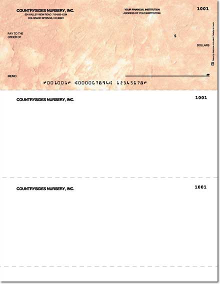 Terra Cotta Laser Checks Check on Top Singles