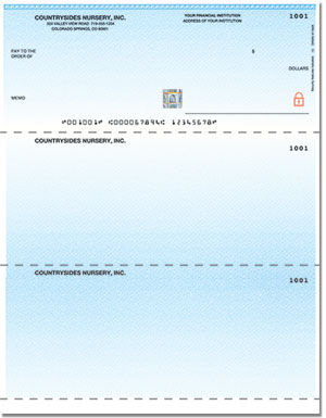 Click on High Security Premium Classic Blue Laser Check Checks image to see enlarged version