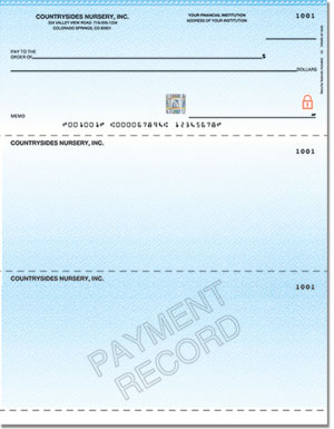 Click on High Security Premium Classic Blue Laser Check Checks image to see enlarged version