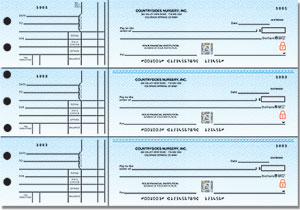 Click on Securiguard Premium Classic Blue 3-on-Page Checks image to see enlarged version