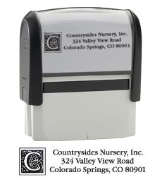 Monogram Return Address Stamp